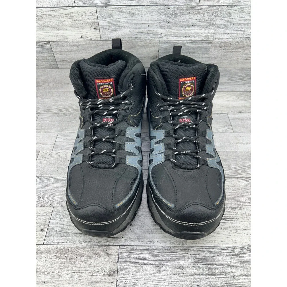 Skechers Work Steel Toe Waterproof Slip Resistant Men's‎ Boots Size 10.5